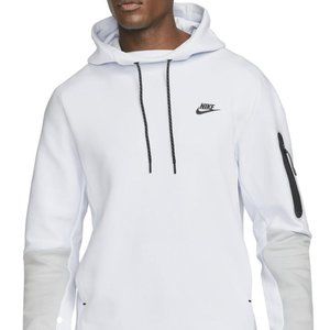Nike Tech Fleece Pullover Hoodie Grey White DD5174-085 Men's Size L